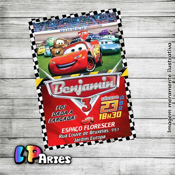 Convite - Relâmpago Mcqueen - Carros