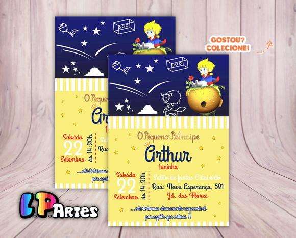Convite de Aniversário - o Pequeno Príncipe