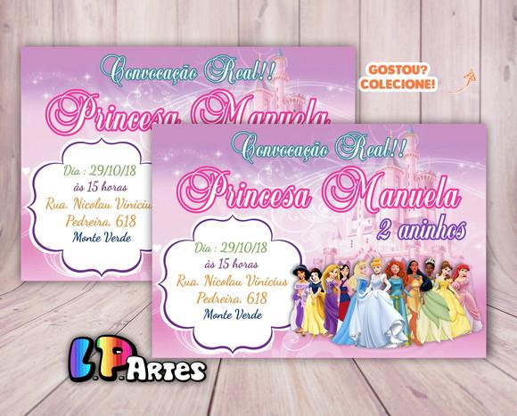 Convite Digital - Princesas
