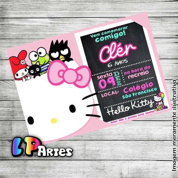 Convite Personalizado - Hello Kitty