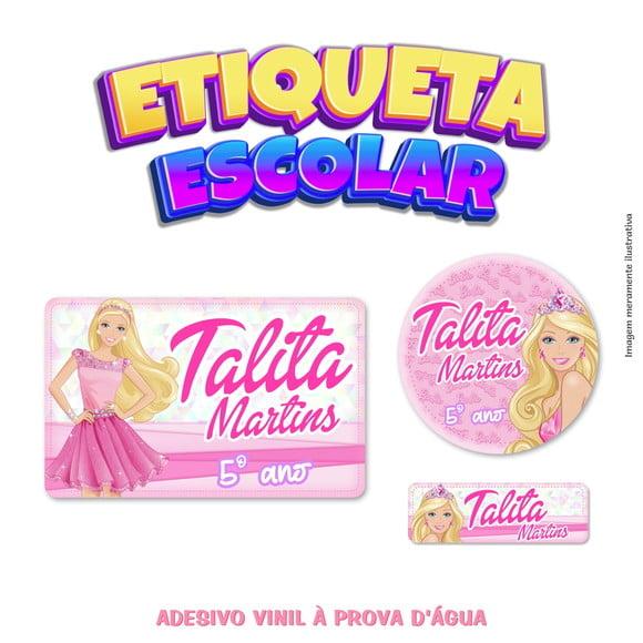 Etiqueta Escolar em Vinil - Barbie