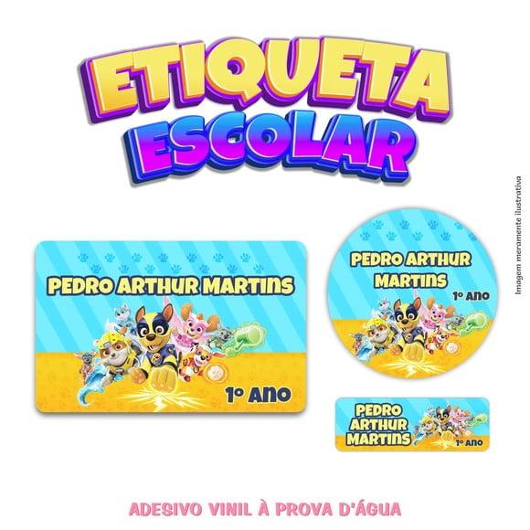 Etiqueta Escolar em Vinil - Super Patrulha Canina