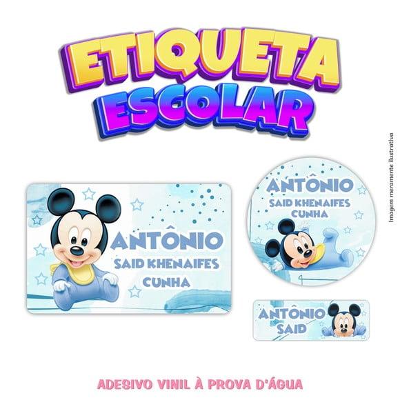 Etiqueta Escolar em Vinil - Mickey Mouse Baby