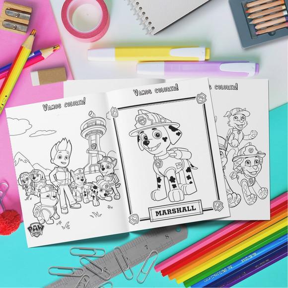 Kit de Colorir Livro + Adesivo Patrulha Canina