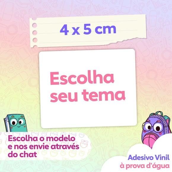Kit Escolar Vários Temas e Tamanhos Adesivo Vinil à Prova de