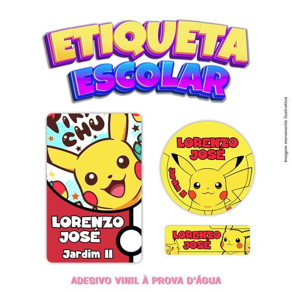 Kit Etiqueta Escolar - Pikachu