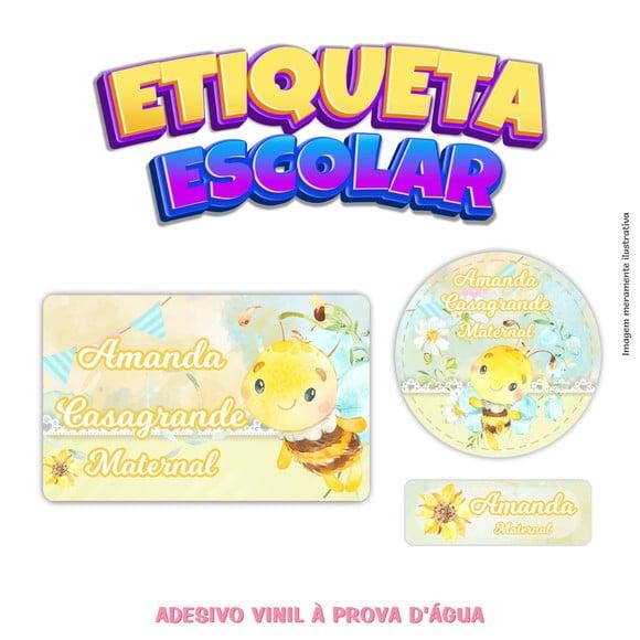 Kit Etiqueta Escolar em Vinil - Abelhinha