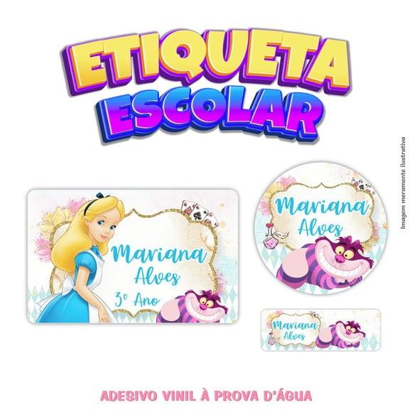 Kit Etiqueta Escolar em Vinil - Alice
