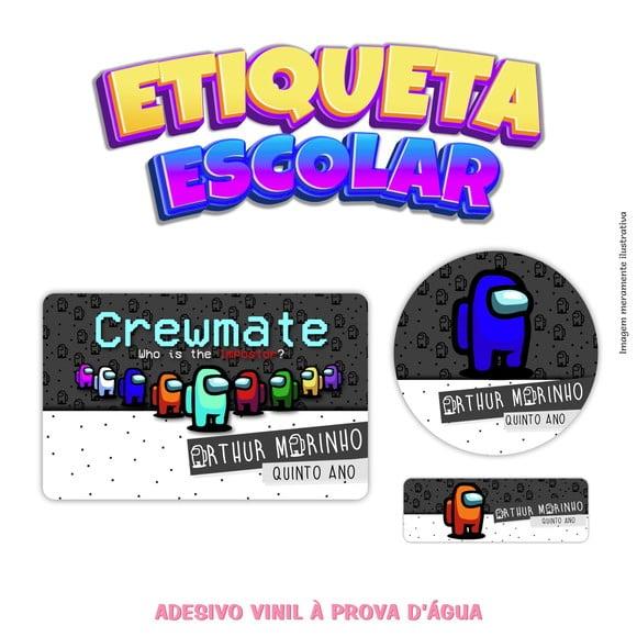 Kit Etiqueta Escolar em Vinil - Among Us