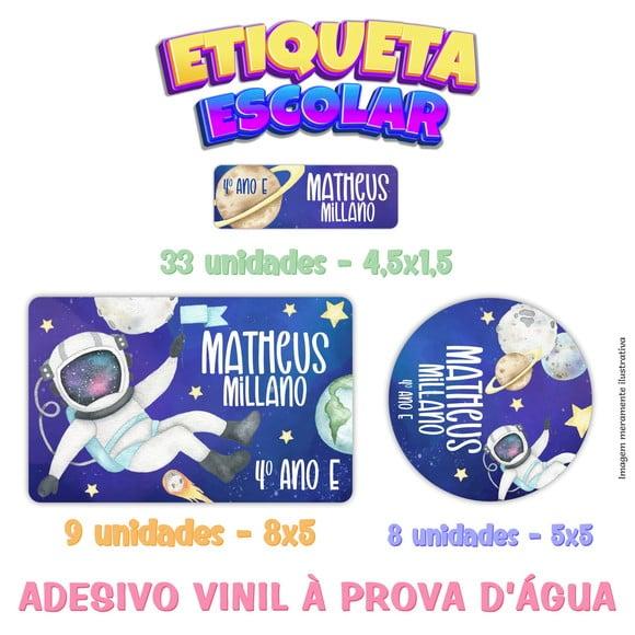 Kit Etiqueta Escolar em Vinil - Astronauta Menino