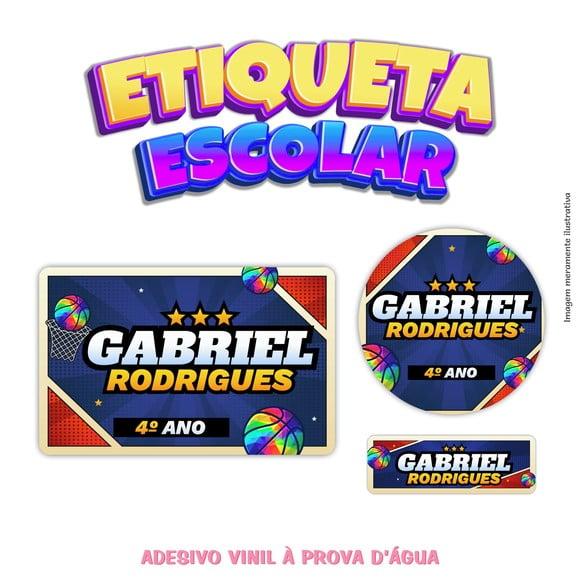 Kit Etiqueta Escolar em Vinil - Basquete