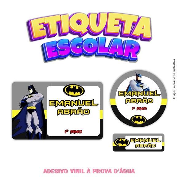 Kit Etiqueta Escolar em Vinil - Batman