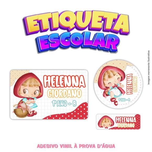 Kit Etiqueta Escolar em Vinil - Chapeuzinho Vermelho