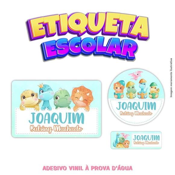 Kit Etiqueta Escolar em Vinil - Dinossauro Baby