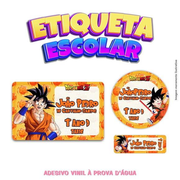 Kit Etiqueta Escolar em Vinil - Dragon Ball Z