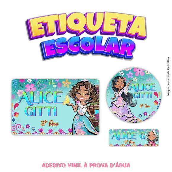 Kit Etiqueta Escolar em Vinil - Encanto