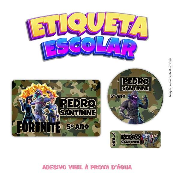 Kit Etiqueta Escolar em Vinil - Fortnite
