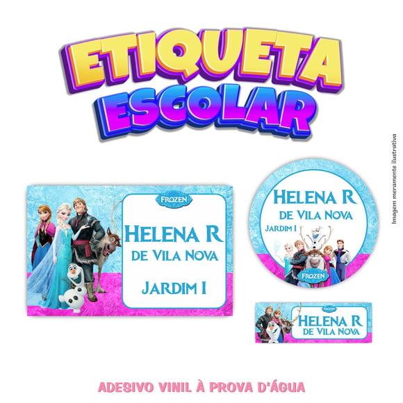 Kit Etiqueta Escolar em Vinil - Frozen