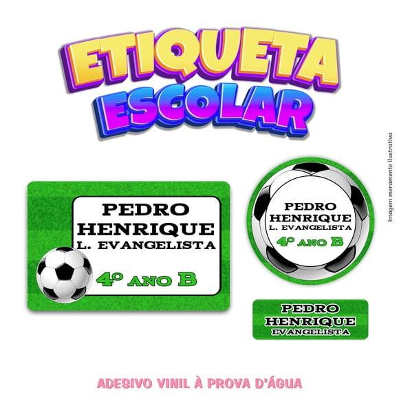 Kit Etiqueta Escolar em Vinil - Futebol