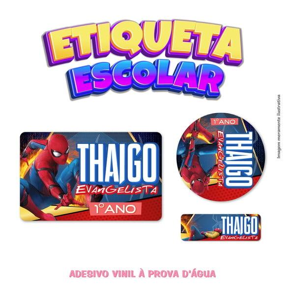 Kit Etiqueta Escolar em Vinil - Homem Aranha