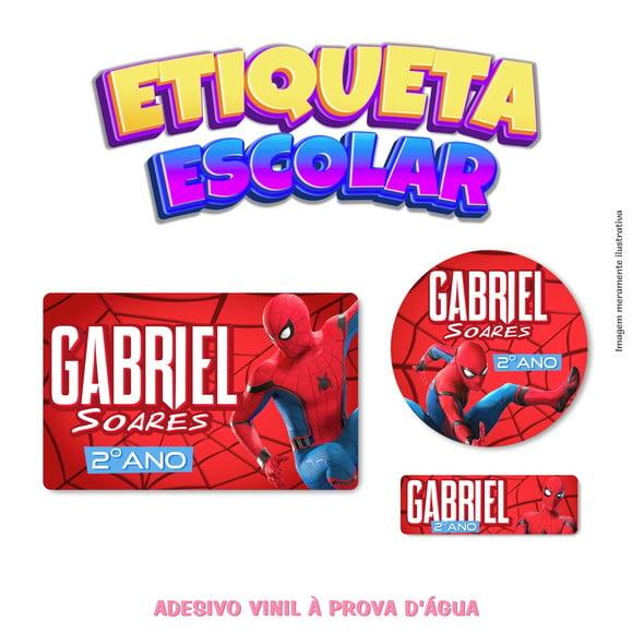 Kit Etiqueta Escolar em Vinil - Homem Aranha