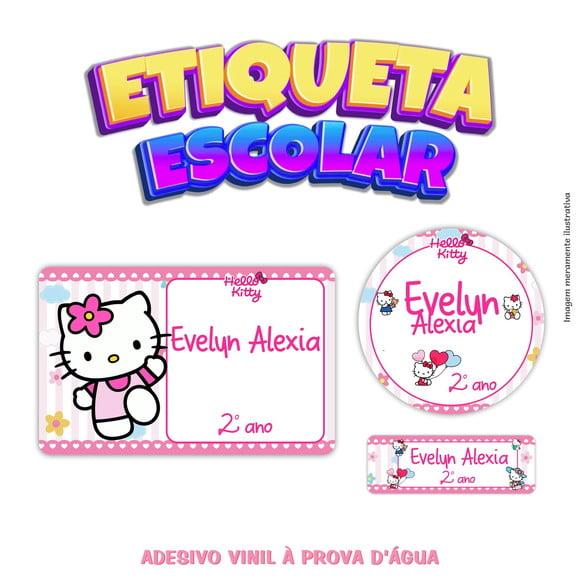 Kit Etiqueta Escolar em Vinil - Hello Kitty