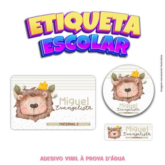 Kit Etiqueta Escolar em Vinil - Leãozinho