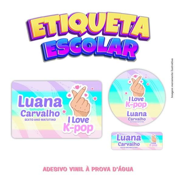 Kit Etiqueta Escolar em Vinil - K-pop
