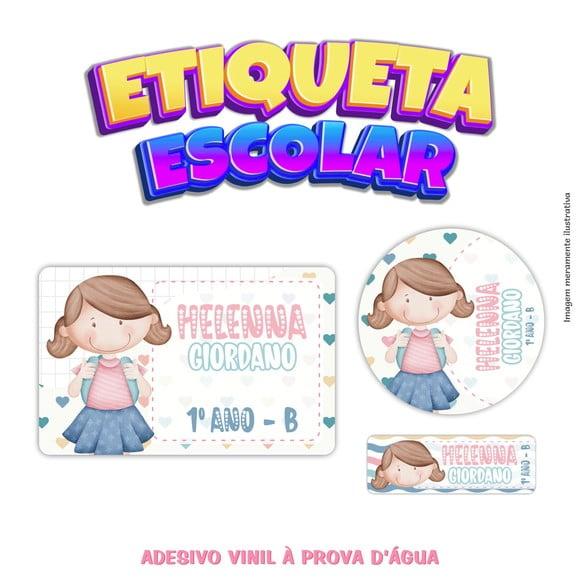 Kit Etiqueta Escolar em Vinil - Menininha