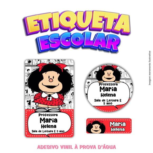 Kit Etiqueta Escolar em Vinil - Mafalda