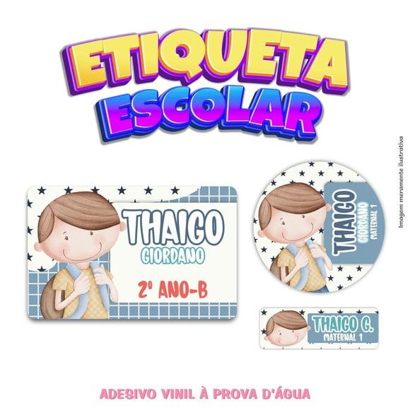 Kit Etiqueta Escolar em Vinil - Menininho