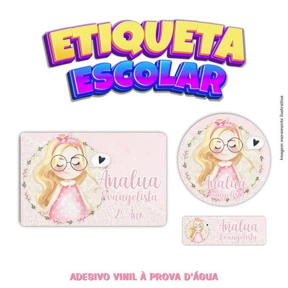 Kit Etiqueta Escolar em Vinil - Menininha Loira