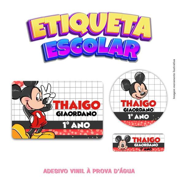 Kit Etiqueta Escolar em Vinil - Mickey Mouse