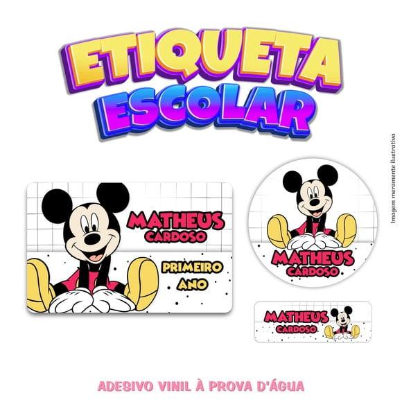 Kit Etiqueta Escolar em Vinil - Mickey Mouse