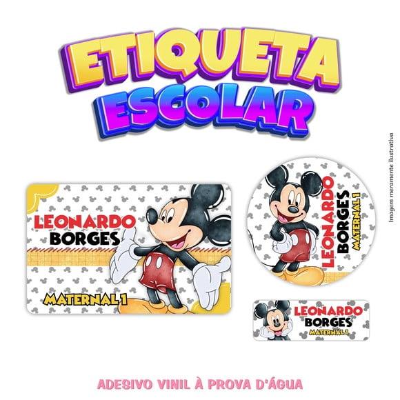Kit Etiqueta Escolar em Vinil - Mickey Mouse