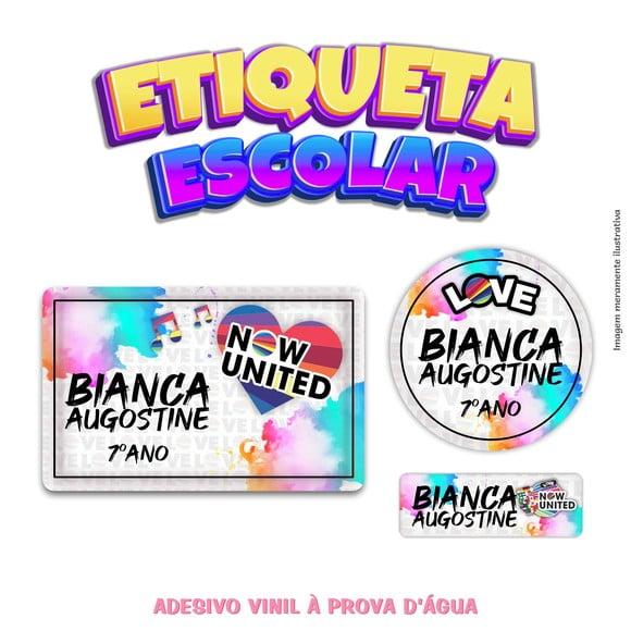 Kit Etiqueta Escolar em Vinil - Now United