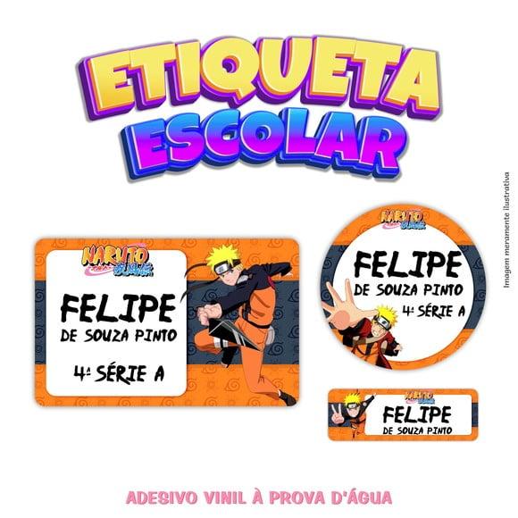 Kit Etiqueta Escolar em Vinil - Naruto