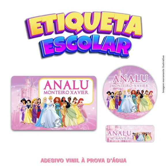 Kit Etiqueta Escolar em Vinil - Princesas