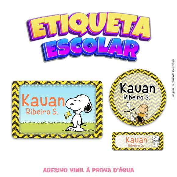 Kit Etiqueta Escolar em Vinil - Snoopy