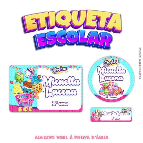 Kit Etiqueta Escolar em Vinil - Shopkins