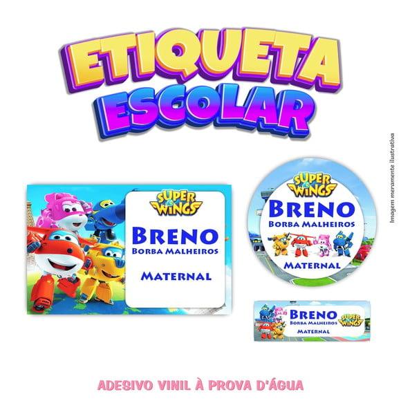Kit Etiqueta Escolar em Vinil - Super Wings