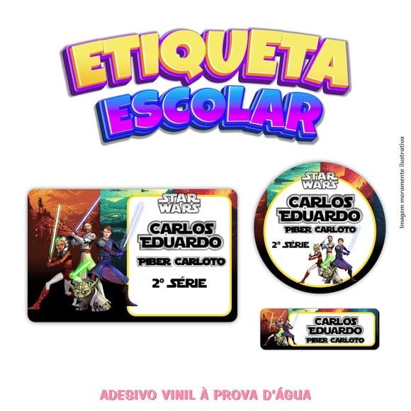 Kit Etiqueta Escolar em Vinil - Star Wars