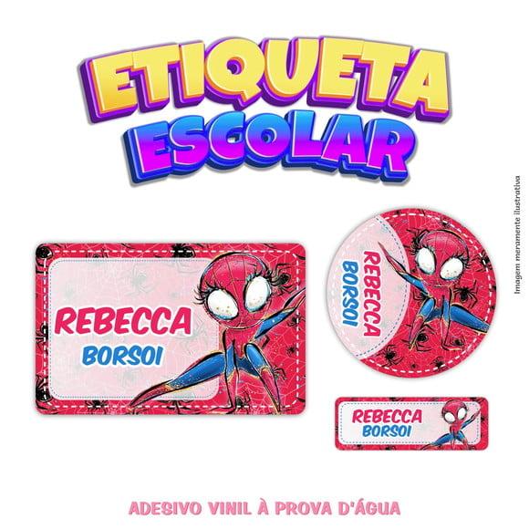Kit Etiqueta Escolar em Vinil - Spider Girl
