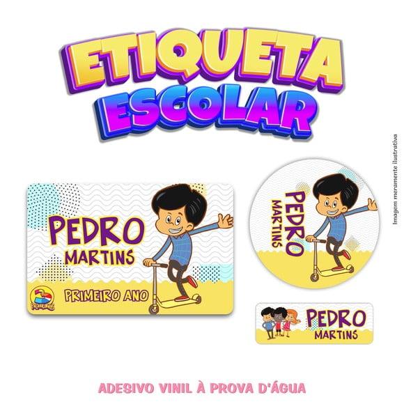 Kit Etiqueta Escolar em Vinil - Três Palavrinhas