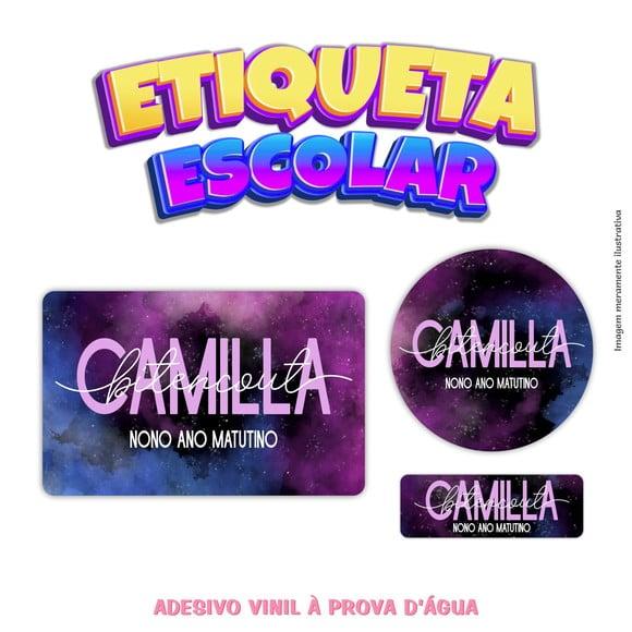 Kit Etiqueta Escolar em Vinil - Universo