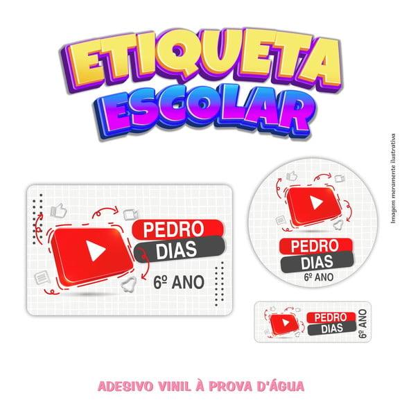 Kit Etiqueta Escolar em Vinil - Youtube