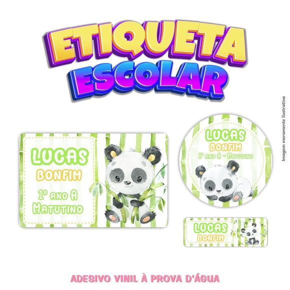Kit Etiqueta Escolar em Vinil- Pandinha