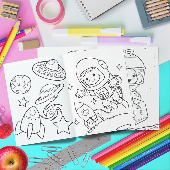 Livrinho Colorir + Cartela Adesiva - Astronauta