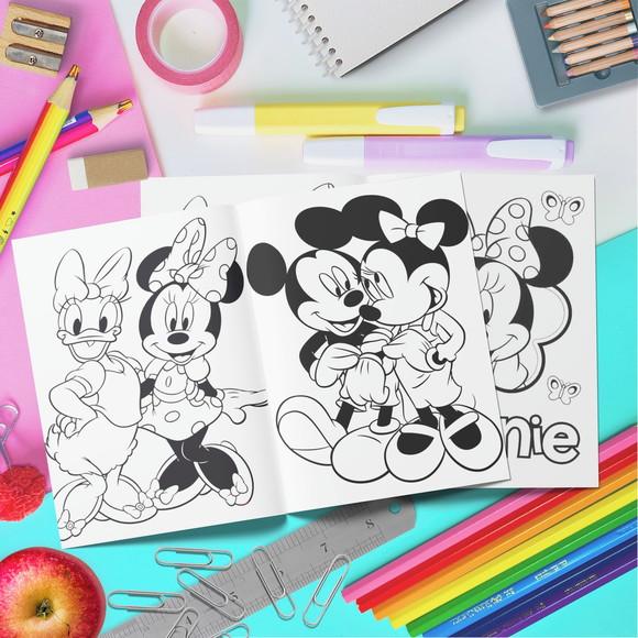 Livrinho Colorir + Cartela Adesiva - Minnie Vermelha