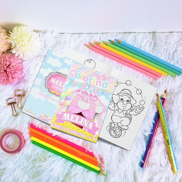 Livro de Colorir - Circo Rosa